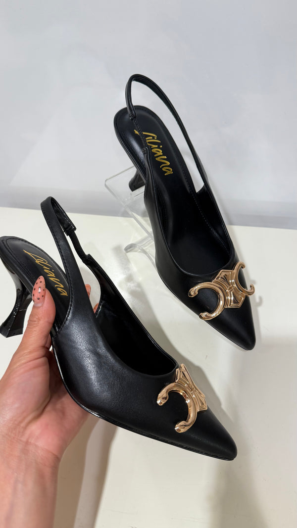 256 ZAPATILLA PICUDA SUEDE CON HEBILLA DORADA BURGUNDY-BROWN-BLACK