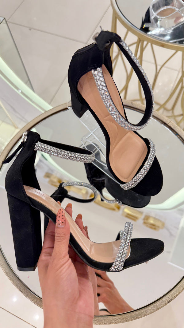 100 ZAPATILLA PULSERA C PEDRERÍA NEGRA-SILVER