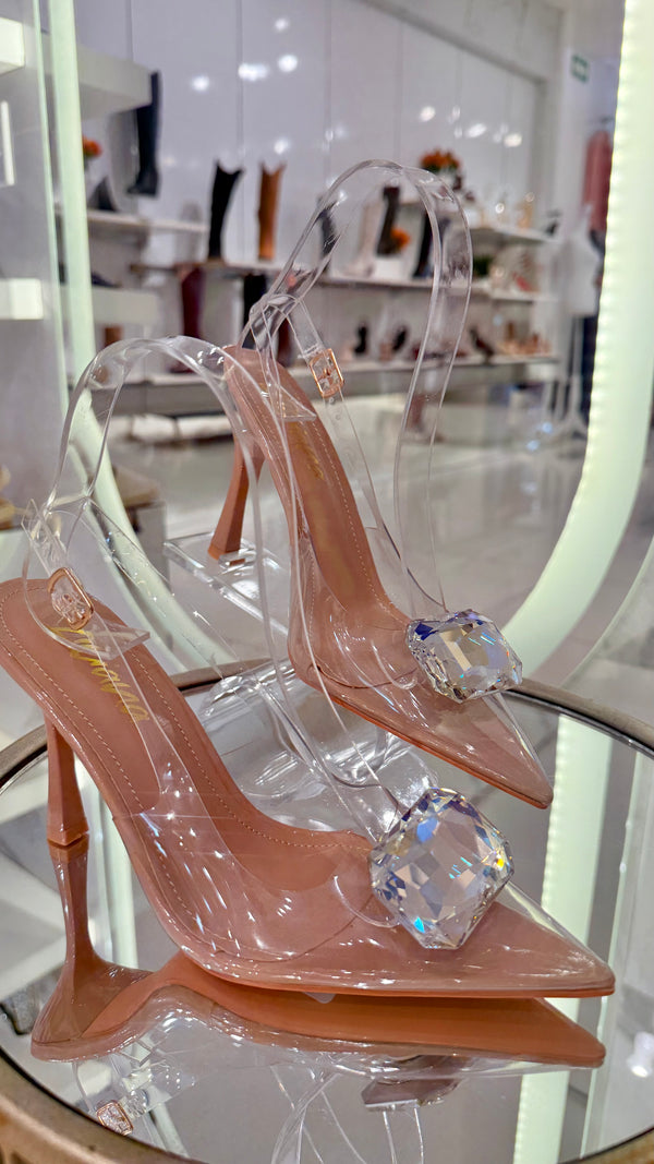 257 Zapatilla princesa con piedra gold-nude-silver